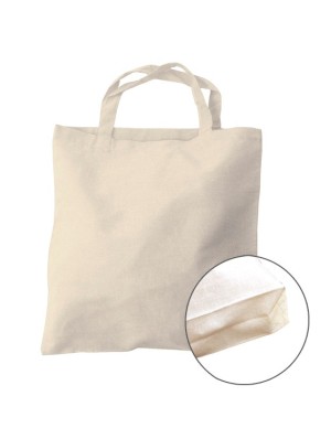 Tote bag con asas cortas y fuelle