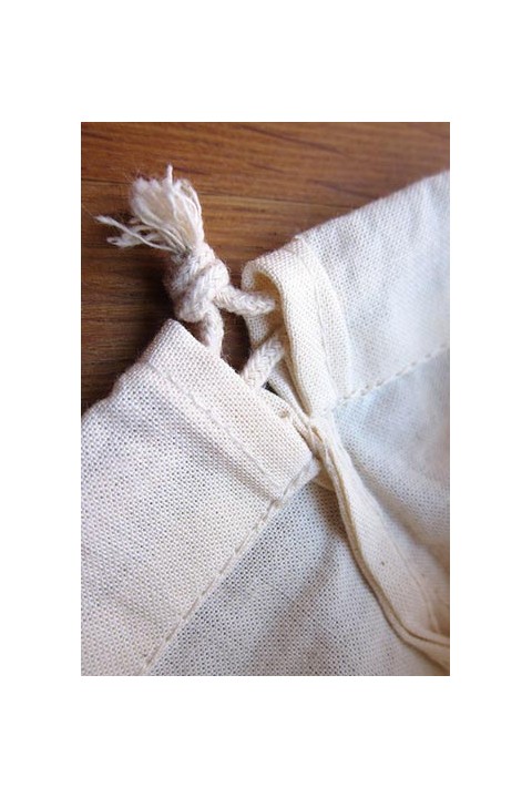 Mochilas de algodón sin fondo con cordón doble 38x46 cm.