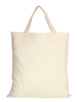 Tote bag classique en coton avec deux anses courtes 38x42 cm