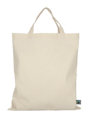 Small cotton bag with two short handles 28x32 cm