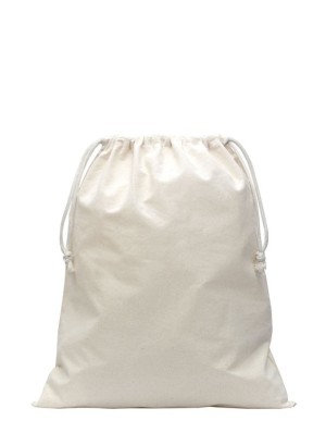 Cotton double drawstring sack 38x42 cm.