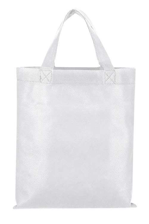 Small non woven bag with two short handles 22x26 cm. Colours White