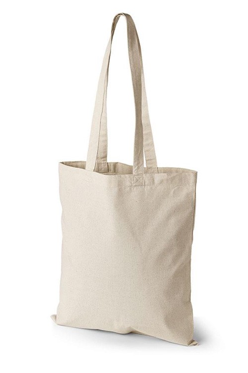 Top cotton tote bags of 180gr with long handles 38x42 cm.