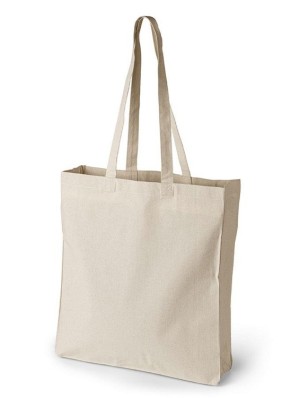 Sac en coton épais avec soufflets et fond de 10 cm et deux anses longues 38x42+10 cm