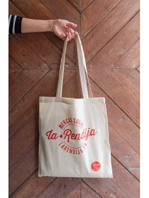 Bolsas de tela "Tote Bag" de algodón con asas largas.