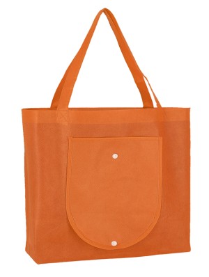 Bolsa plegable de no tejido para la compra. 45x38+10 cm.