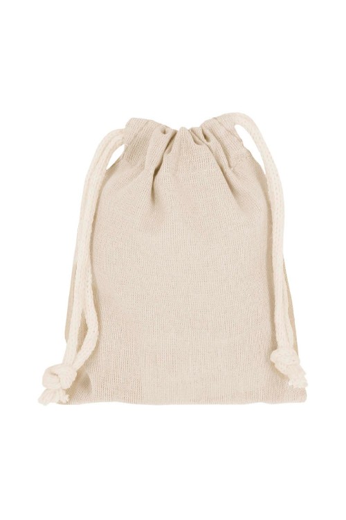 Sacs à cordon en coton, 10x14 cm.