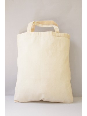 Sac taille moyenne en coton avec deux anses courtes 28x32 cm.