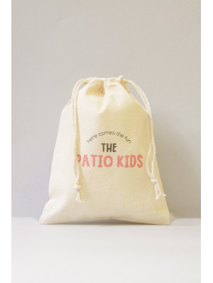 Cotton double drawstring sack 15x20 cm.