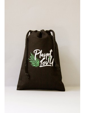 Cotton double drawstring sack 15x20 cm.