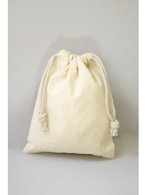 Pochon en coton avec double cordon 15x20 cm.