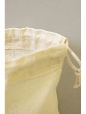 Pochon en coton avec double cordon 15x20 cm.