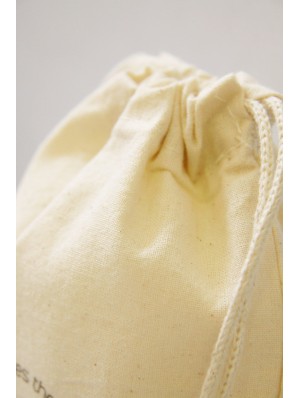 Cotton double drawstring sack 15x20 cm.