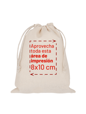 Pochon en coton avec double cordon 15x20 cm.