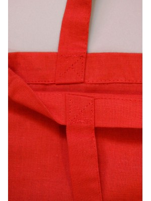 Bolsa pequeña de algodón con dos asas cortas 22x26 cm.