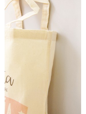 Mini tote bag en coton avec deux anses courtes 22x26 cm