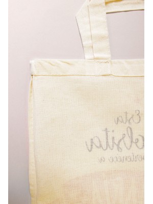 Bolsa pequeña de algodón con dos asas cortas 22x26 cm.