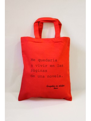 Bolsa pequeña de algodón con dos asas cortas 22x26 cm.