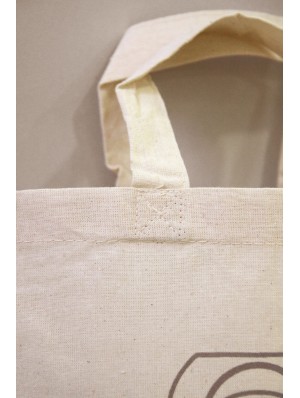 Bolsa pequeña de algodón con dos asas cortas 22x26 cm.