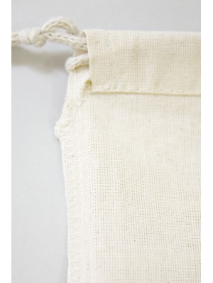 Sacs à cordon en coton, 10x14 cm.
