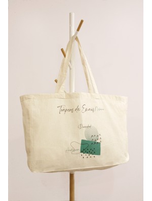 Sac en coton avec soufflets et fond de 12 cm et deux anses 48x36+12cm