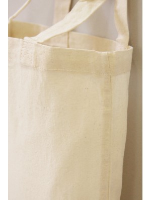 Petit sac en coton équitable avec deux anses courtes 22x26cm