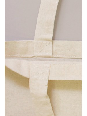Petit sac en coton équitable avec deux anses courtes 22x26cm