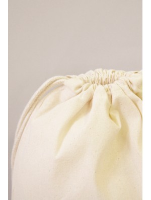Fair trade cotton double drawstring sack 25x30 cm.