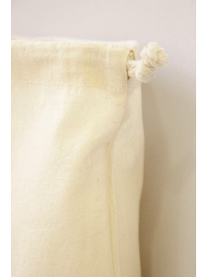 Fair trade cotton double drawstring sack 25x30 cm.