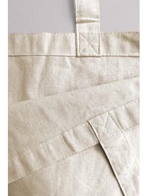Tote bag classique en coton avec deux anses longues 38x42 cm.
