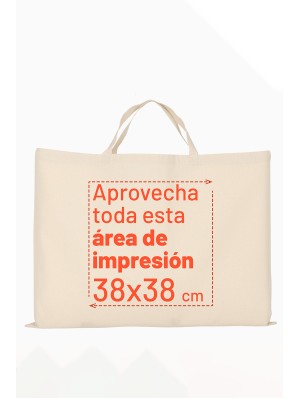 Bolsas de tela grandes con asas cortas 70x50 cm.