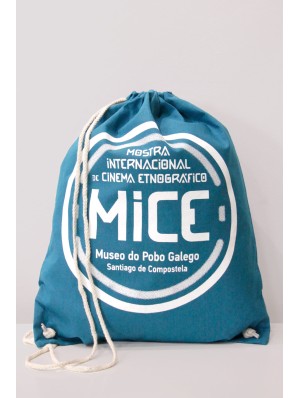 Sac à dos en coton sans fond avec double cordon 38x46 cm.