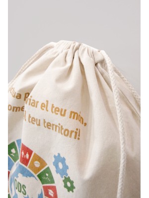 Mochilas de algodón de comercio justo 38x46 cm.