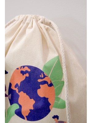 Mochilas de algodón de comercio justo 38x46 cm.