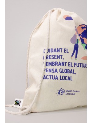 Mochilas de algodón de comercio justo 38x46 cm.