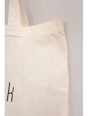 Tote bag classique en coton avec deux anses courtes 38x42 cm