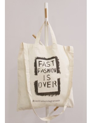 Cotton bag with shoulder strap and short handles 38x42 cm.