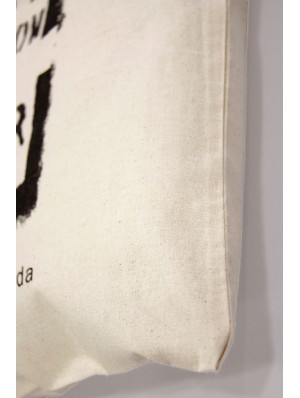 Sac bandoulière en coton avec une anse longue et deux anses courtes 38x42 cm
