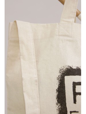 Sac bandoulière en coton avec une anse longue et deux anses courtes 38x42 cm