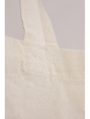 Sac bandoulière en coton avec une anse longue et deux anses courtes 38x42 cm