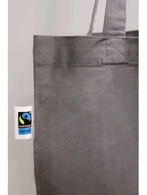 Fairtrade cotton bag with long handles 38x42 cm.