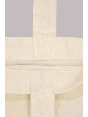 Fairtrade cotton bag with long handles 38x42 cm.