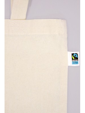 Fairtrade cotton bag with long handles 38x42 cm.