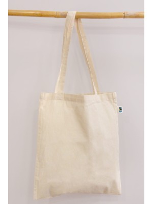 Fairtrade cotton bag with long handles 38x42 cm.