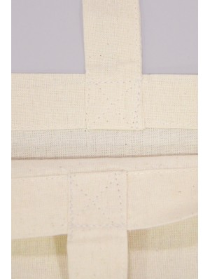 Tote Bag classique en coton équitable avec deux anses courtes 38x42 cm.