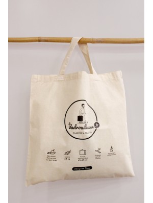 Square cotton bag with short handles 50x50 cm.