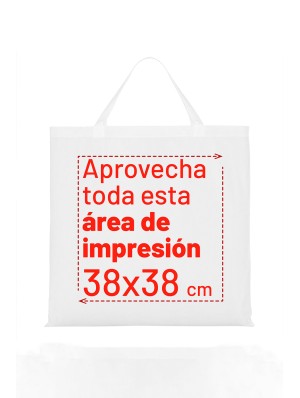 Bolsas cuadradas de No Tejido con asas cortas 50x50 cm