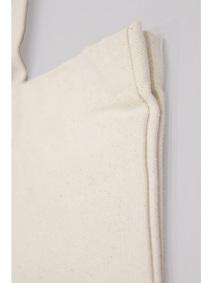 Canvas bag with long and short handles with 10 cm base. 42x38+10 cm.