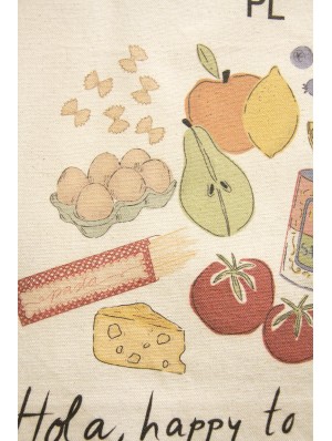 Canvas bag with long and short handles with 10 cm base. 42x38+10 cm.