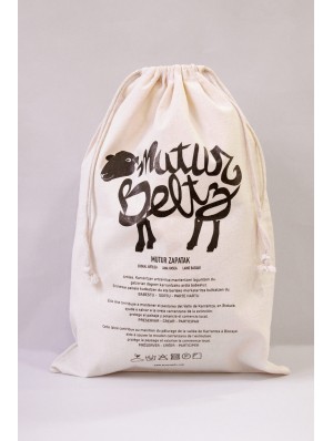 Cotton double drawstring sack 30x45 cm.